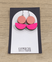 Load image into Gallery viewer, Geo Dot Earrings - Pink &amp; Hot Pink
