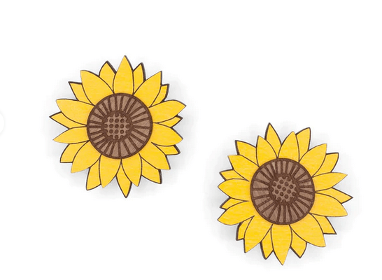 Big Sunflower Earrings