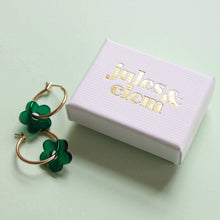 Load image into Gallery viewer, Flower Hoops - Green