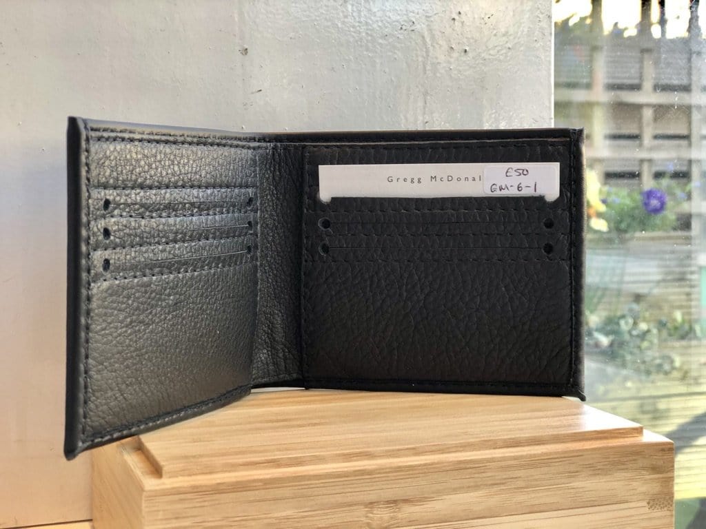 Black nappa / black lining 6 Cards wallet