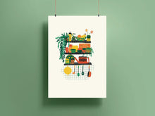 Load image into Gallery viewer, Retro Shelf Print - A4
