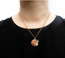 Load image into Gallery viewer, Sleeping Fox Necklace With Velvet Gift Box
