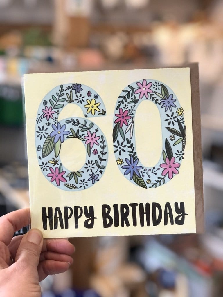 60th Birthday Card - Yellow