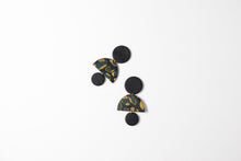 Load image into Gallery viewer, ELLA: Green Black &amp; Gold earrings
