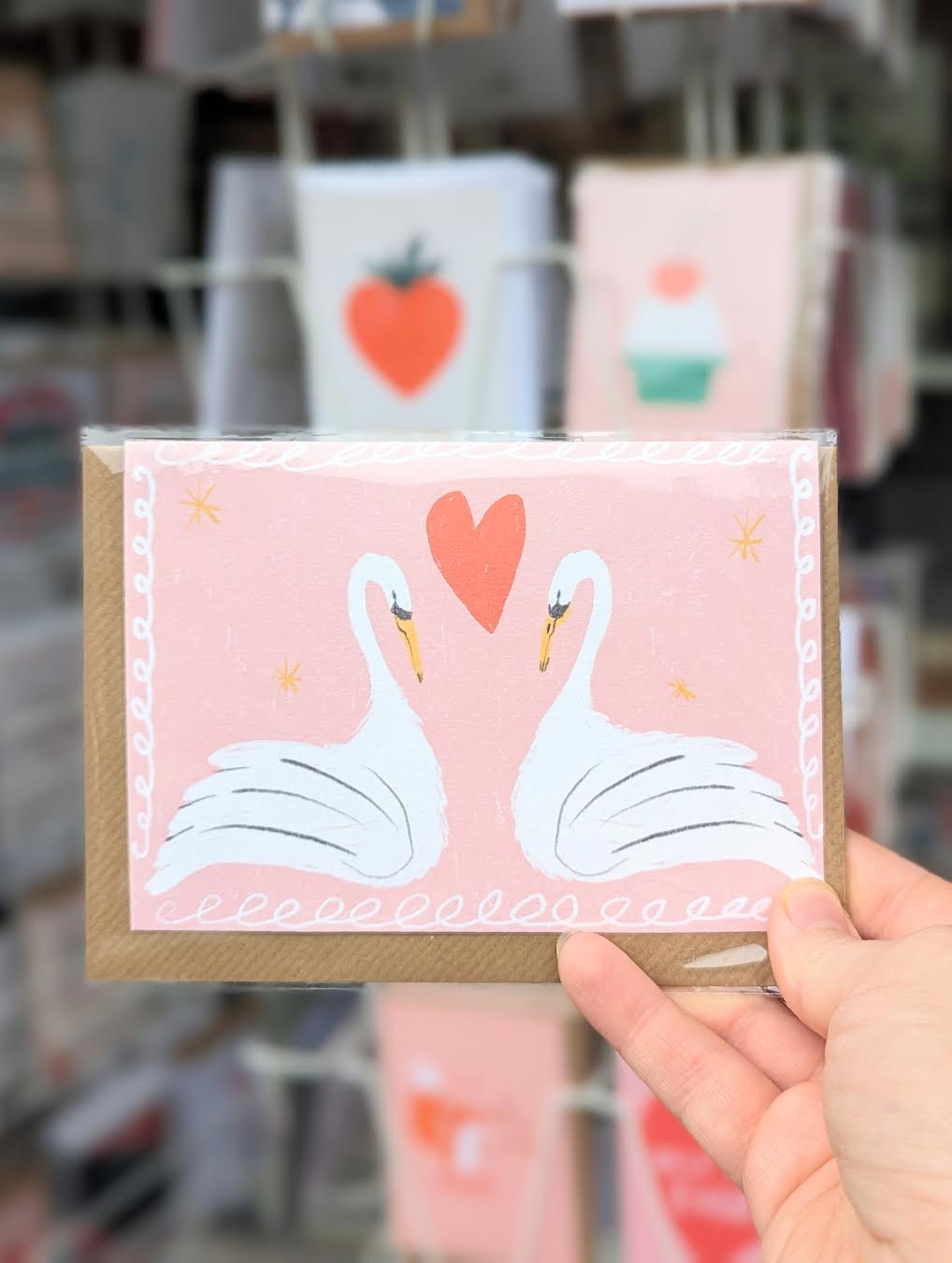 Valentine's Day Swan Card