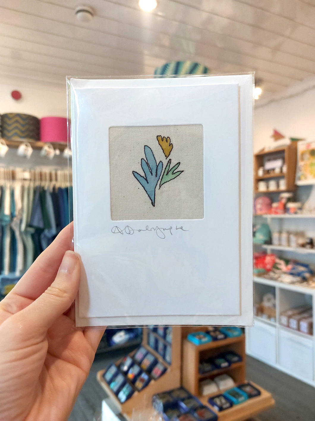 Embroidered Card - Shapes