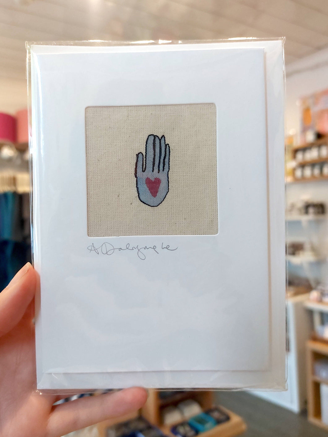 Embroidered Card - Hand