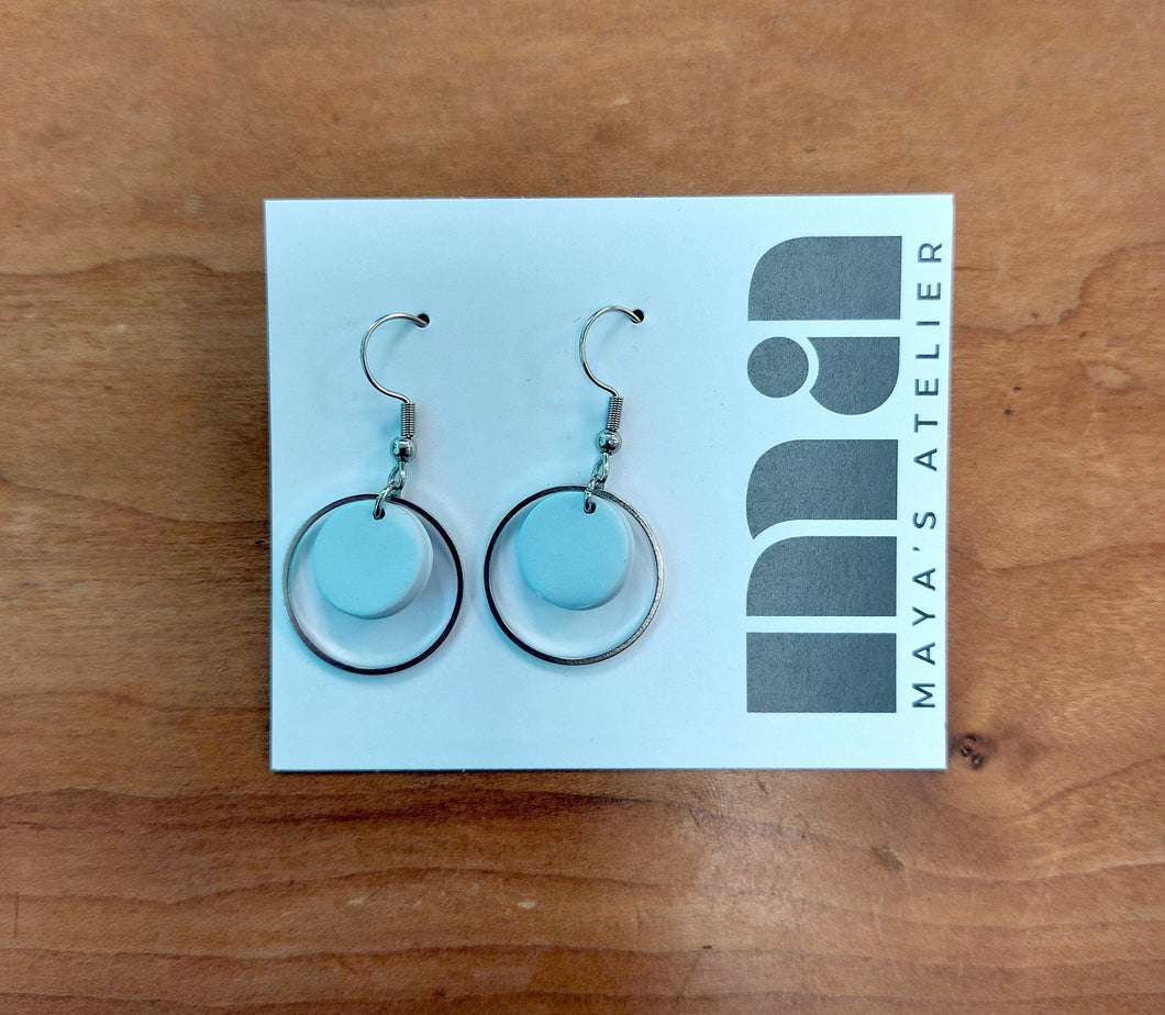 Suzie - light blue silver earrings