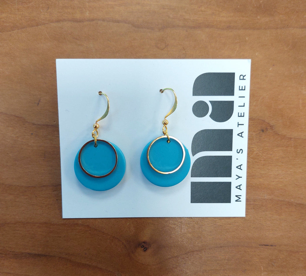 Lynn: Turquoise earrings (gold)
