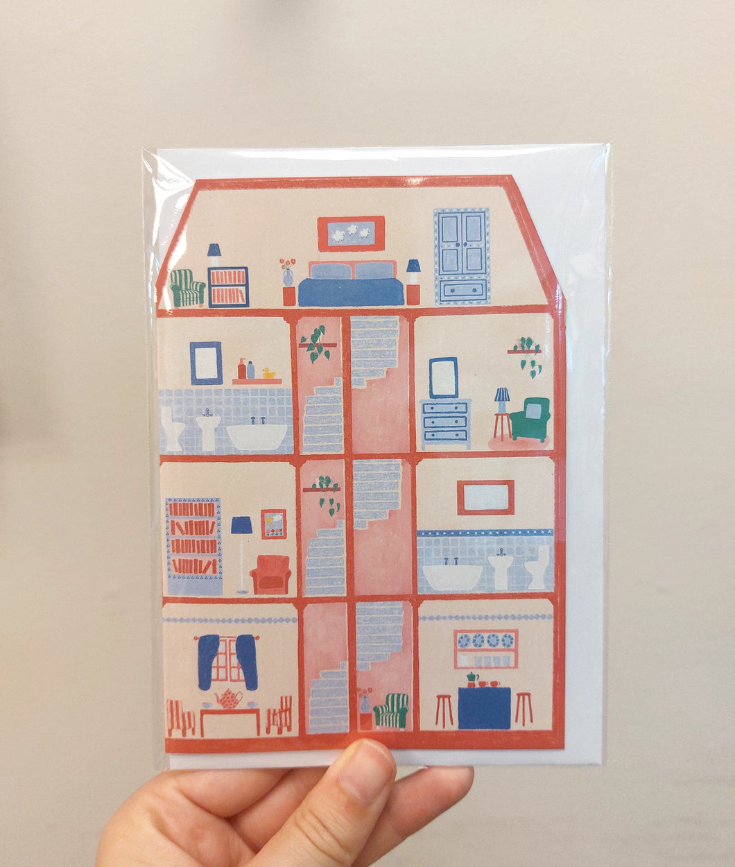 New home house shape card