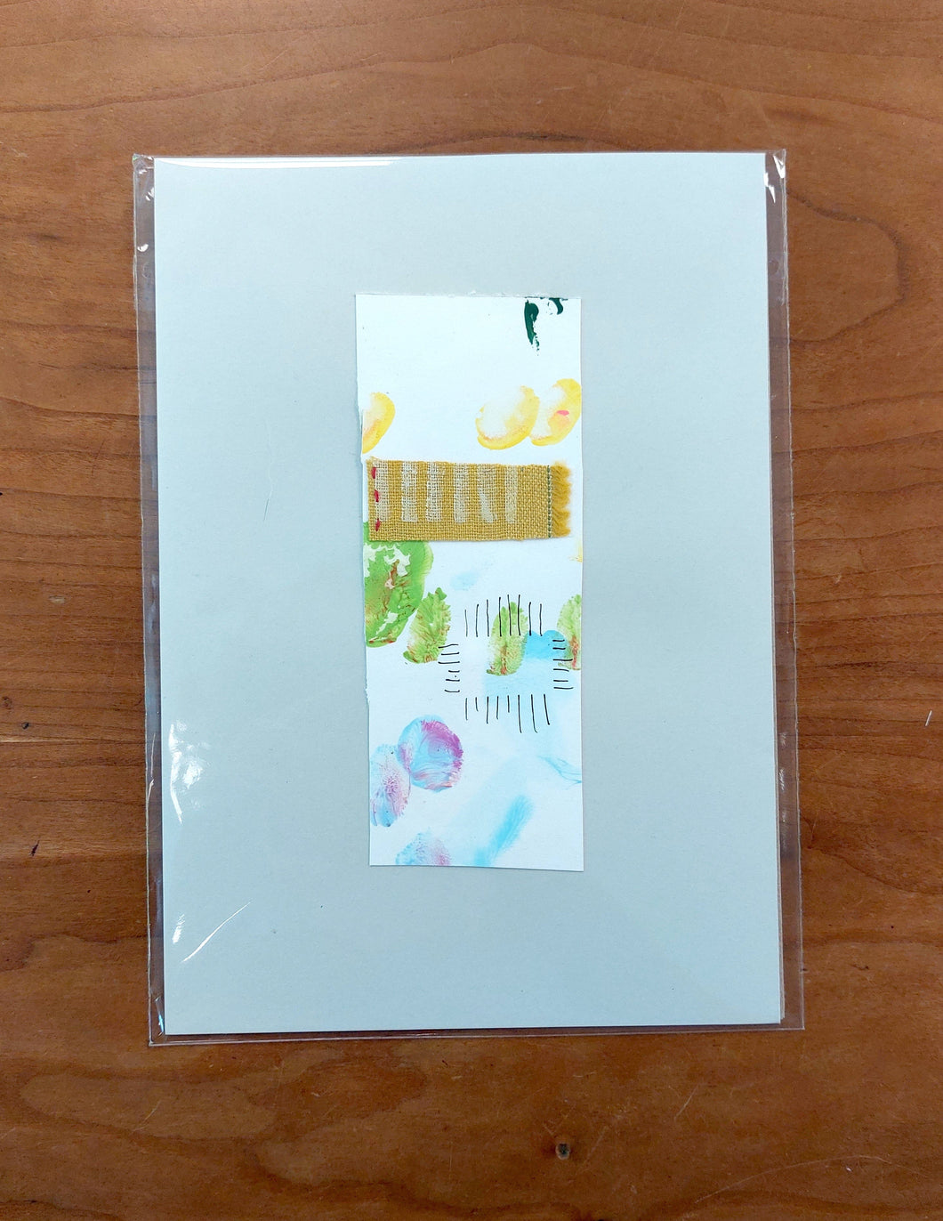Fine Art print A5 blue green yellow