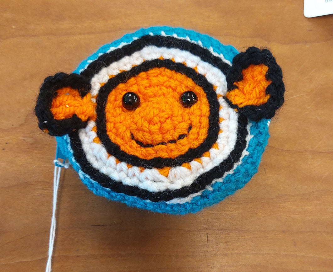 Handmade Clownfish Crochet purse