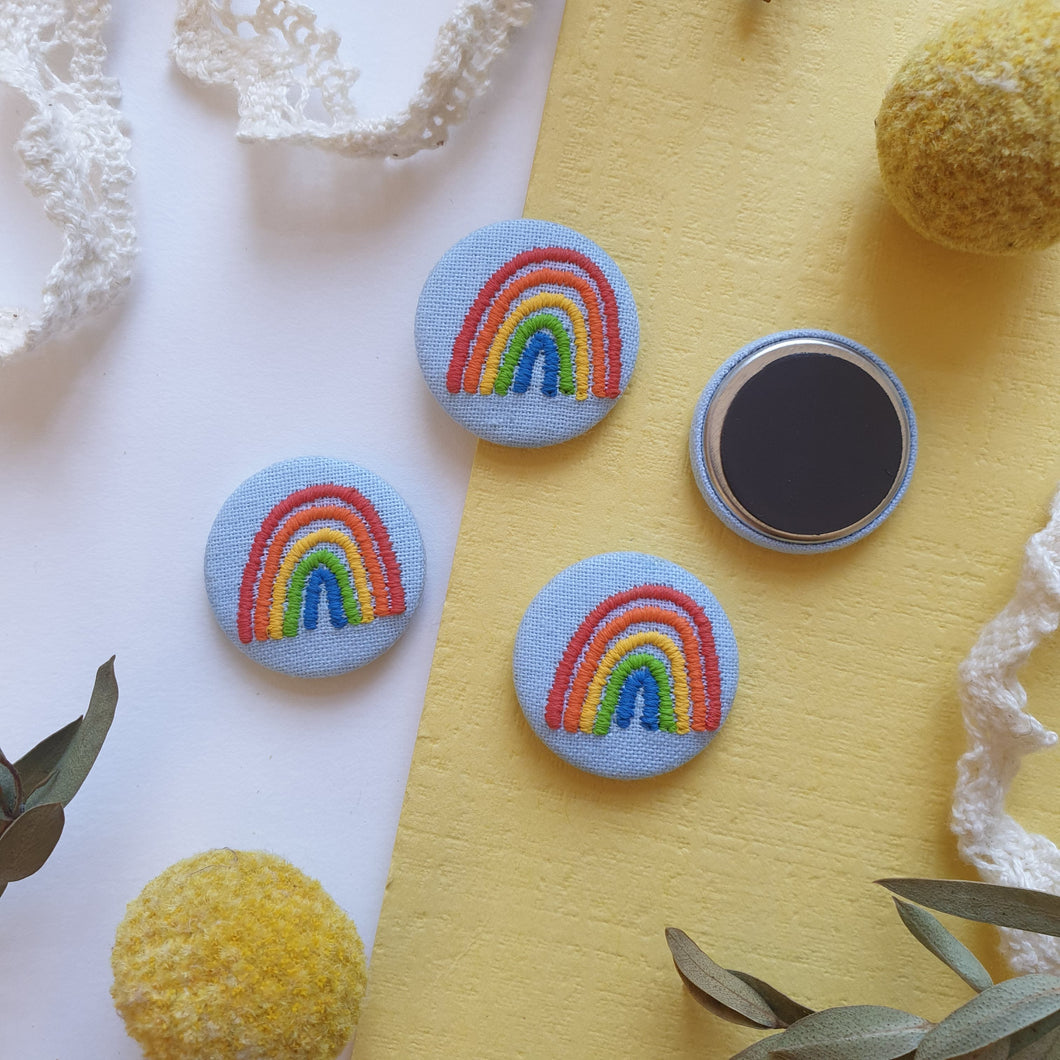 Rainbow embroidered fridge magnet