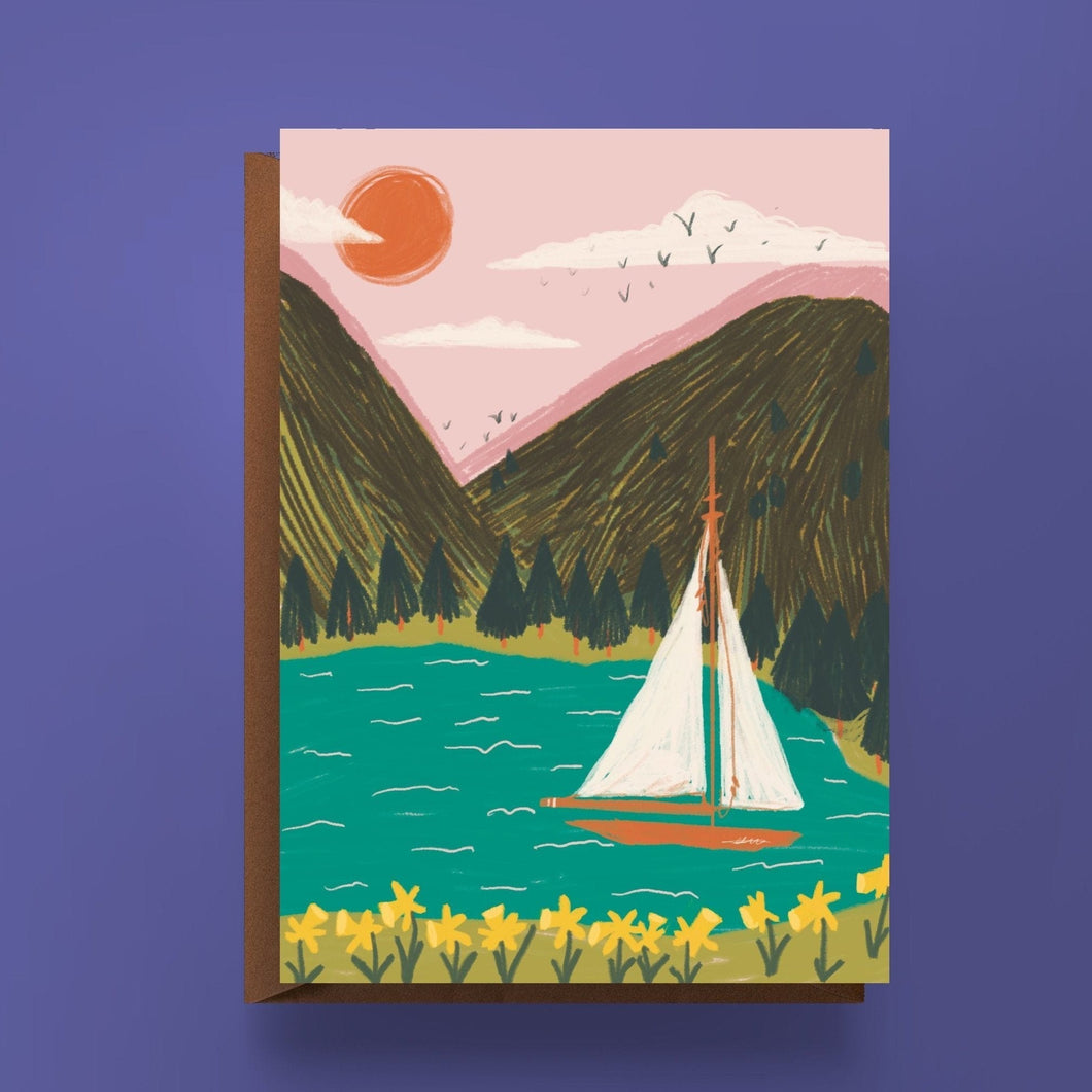 Boat on a Lake card