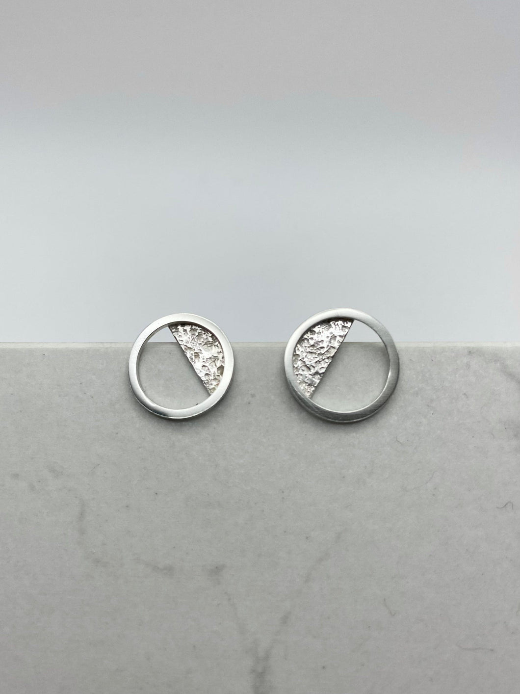 Textured Split Circle Earrings