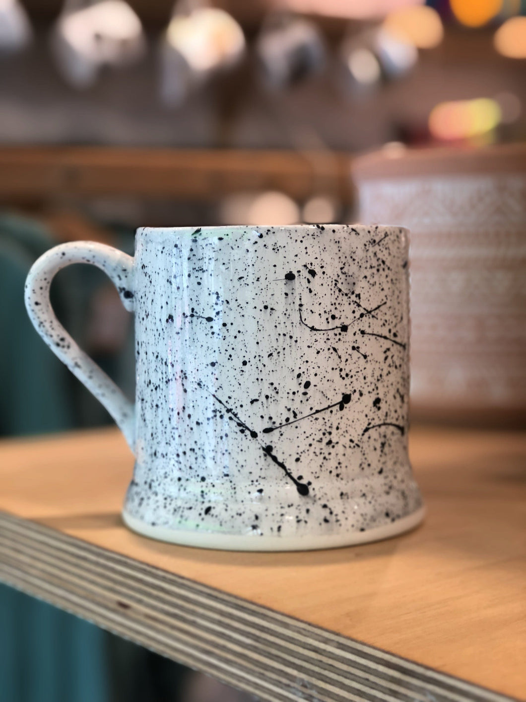 Handmade Earthenware splatter mugs