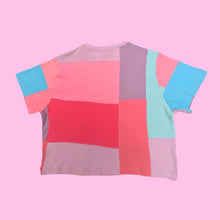 Load image into Gallery viewer, Pastels Patchwork Sustainable Boxy T-shirt
