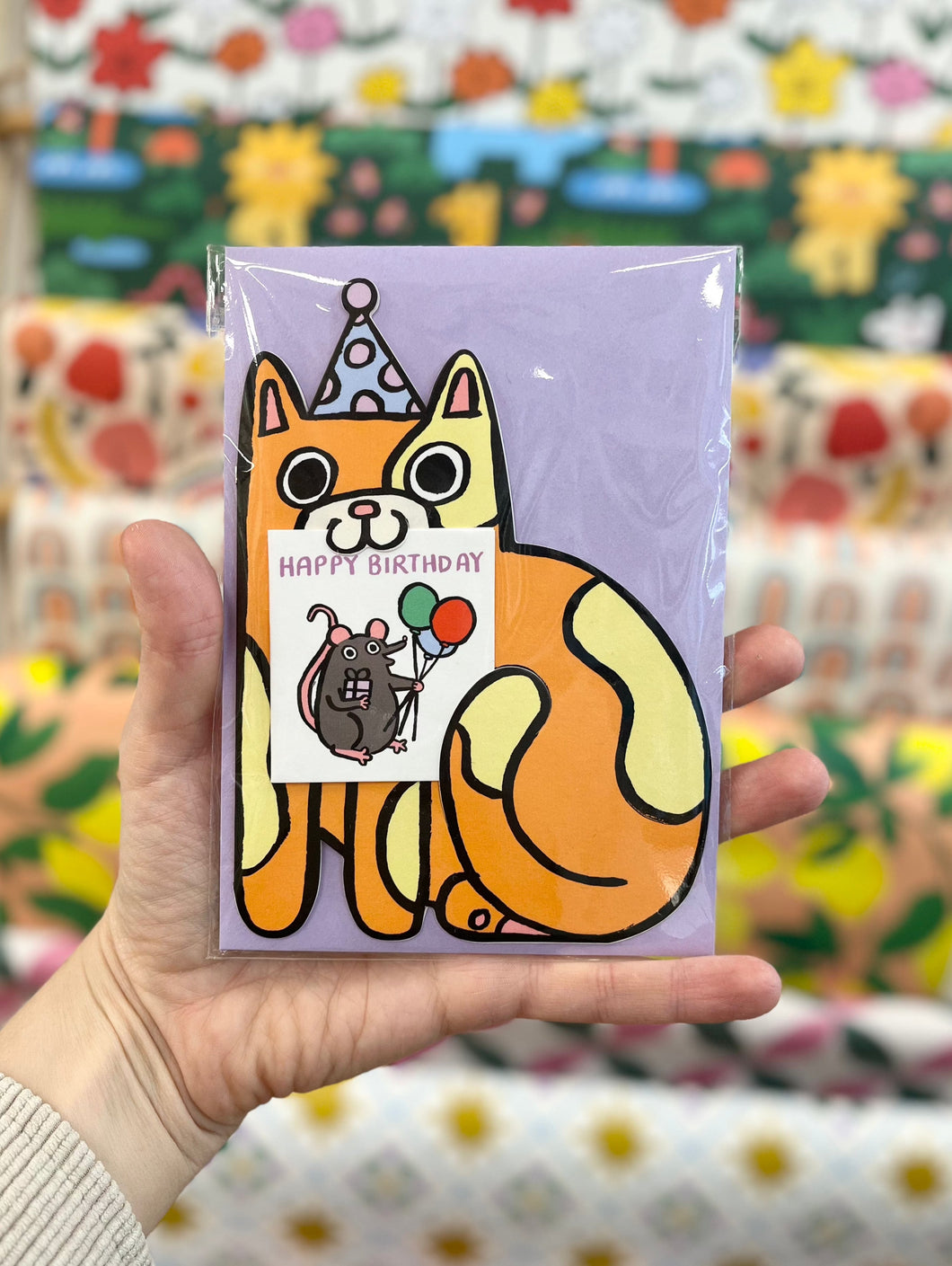Cat with Mini Birthday Card