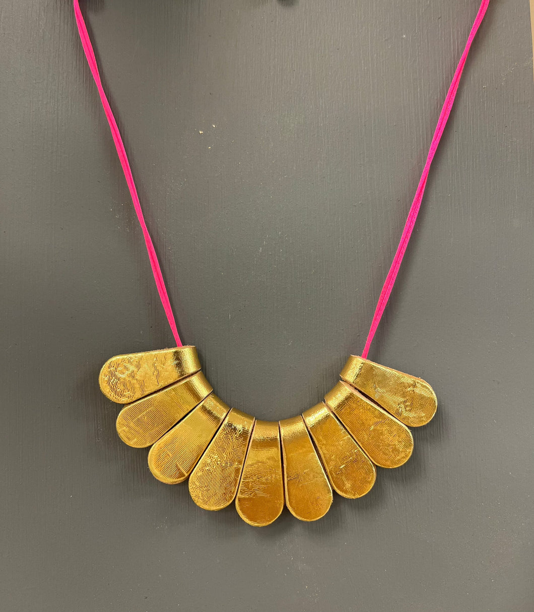 Small Petal Necklace - Gold & Pink