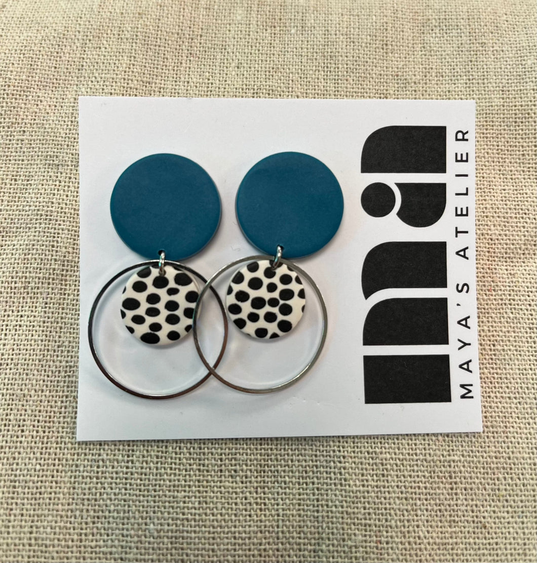 Angela: Teal & Dalmatian - Gold