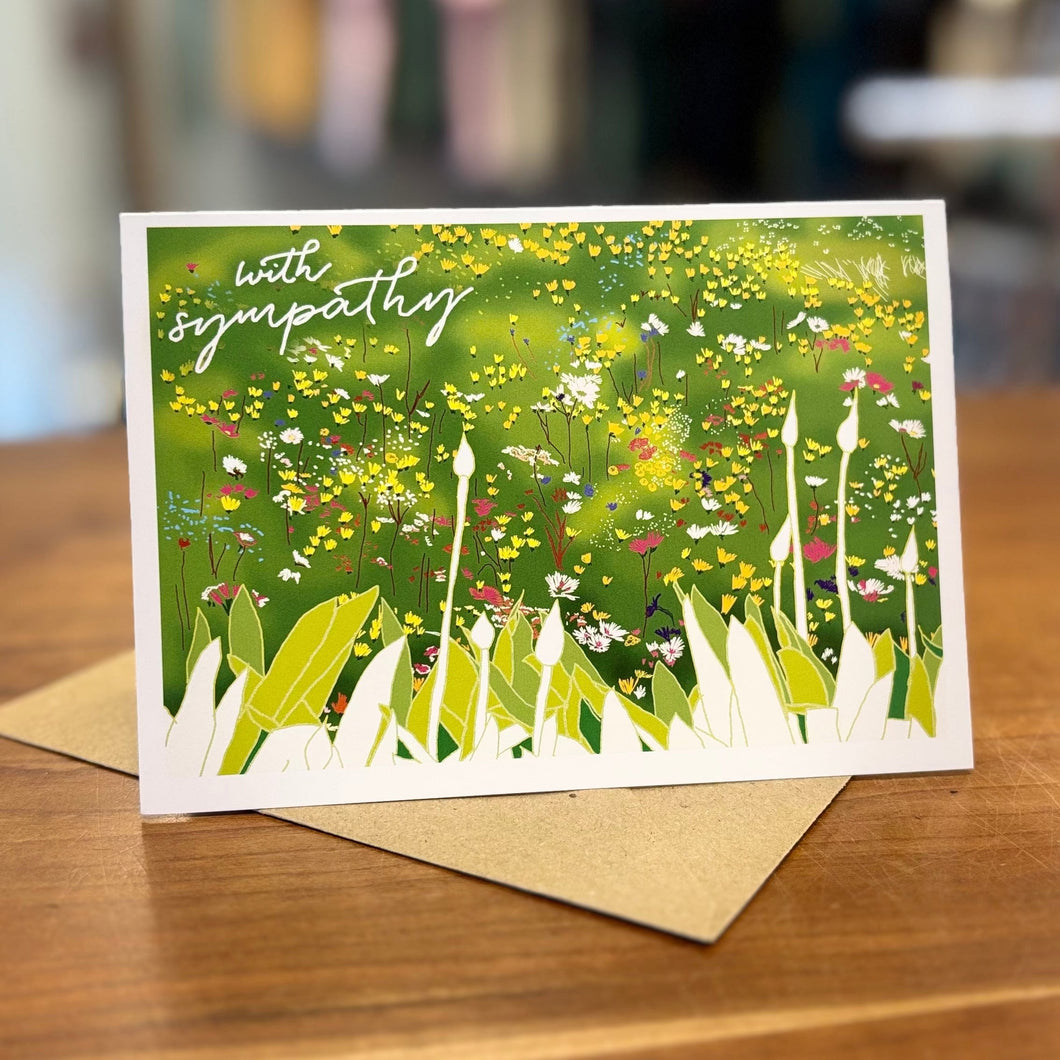 With Sympathy Wild Flowers Card