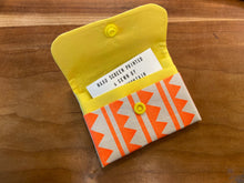 Load image into Gallery viewer, Card wallet - Neon orange zig zag stripe (vertical pattern)
