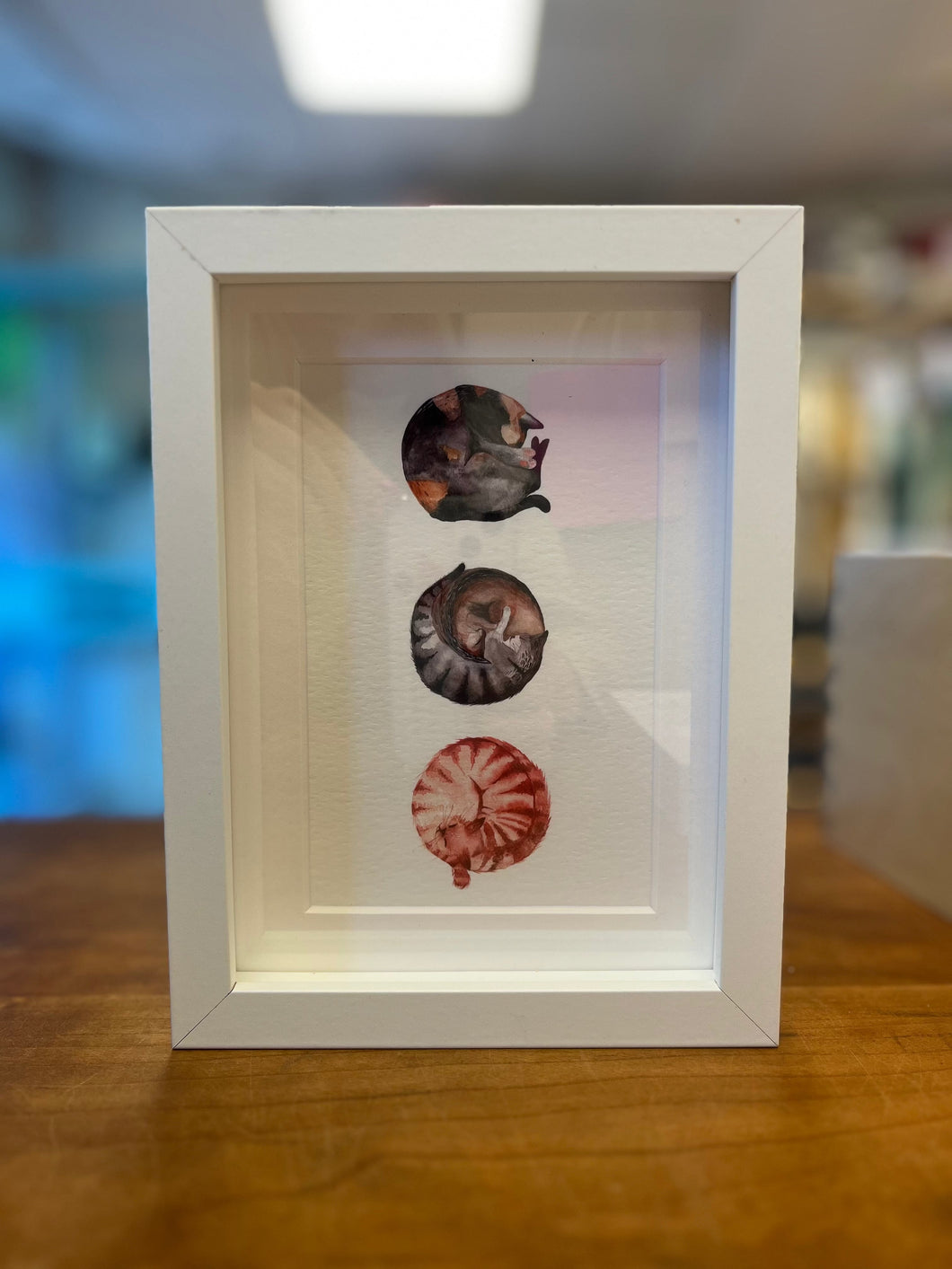 Mini Framed Print - Cat Trio