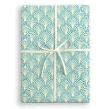 Load image into Gallery viewer, Wrapping Paper Blue Fireworks Art Deco
