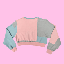 Load image into Gallery viewer, Soft Pastels Sustainable Crop Sweatshirt
