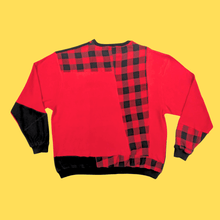 Load image into Gallery viewer, Plaid Patchwork Sweatshirt
