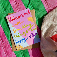 Load image into Gallery viewer, Unicorns &amp; Sparkly Things Card

