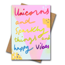 Load image into Gallery viewer, Unicorns &amp; Sparkly Things Card
