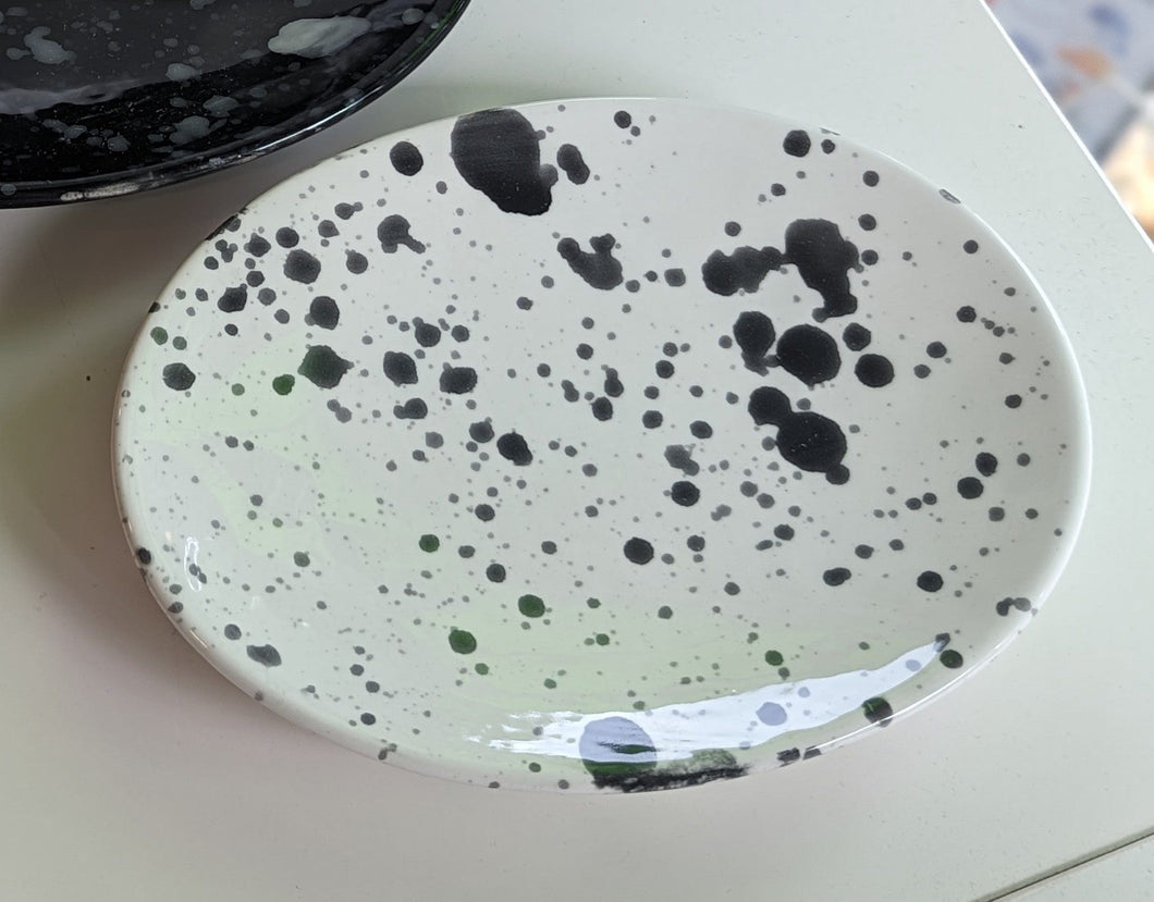 Earthenware White Splatter Mini Dishes