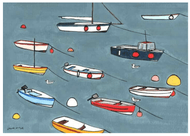 Small Boats Print A4