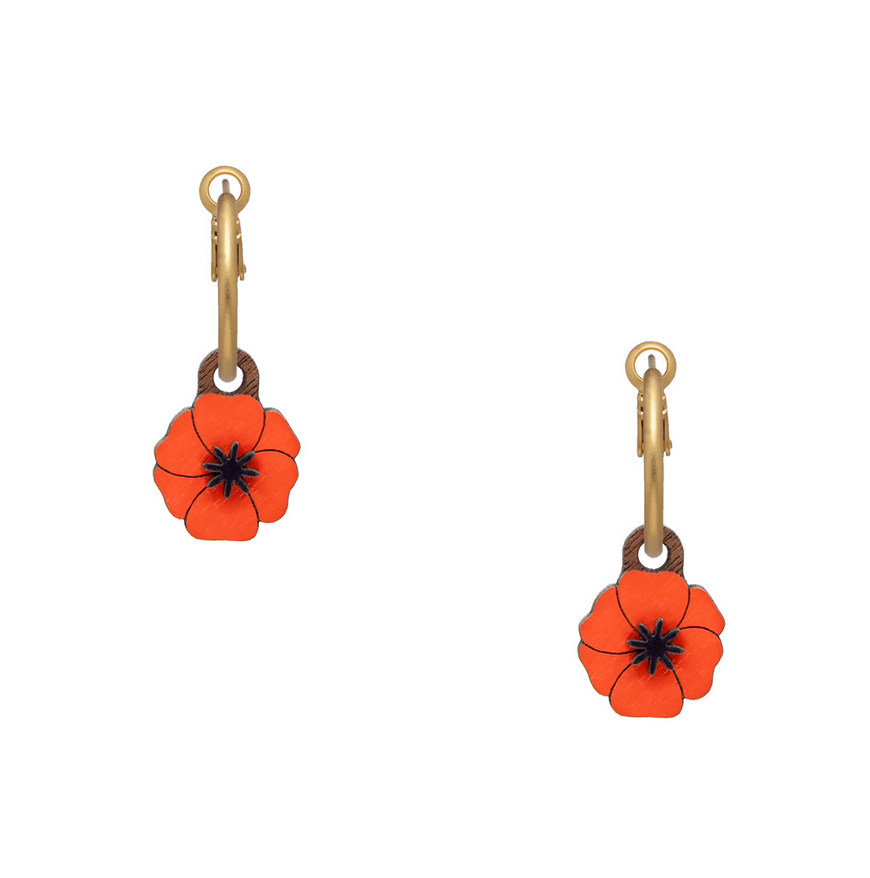 Dancing Poppy Hoop earrings