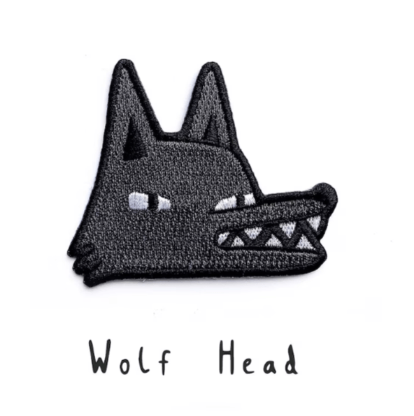 Wolf Head Iron on Patch