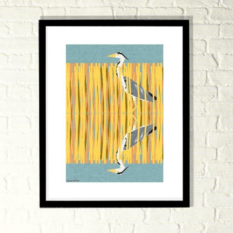 Heron Print A4