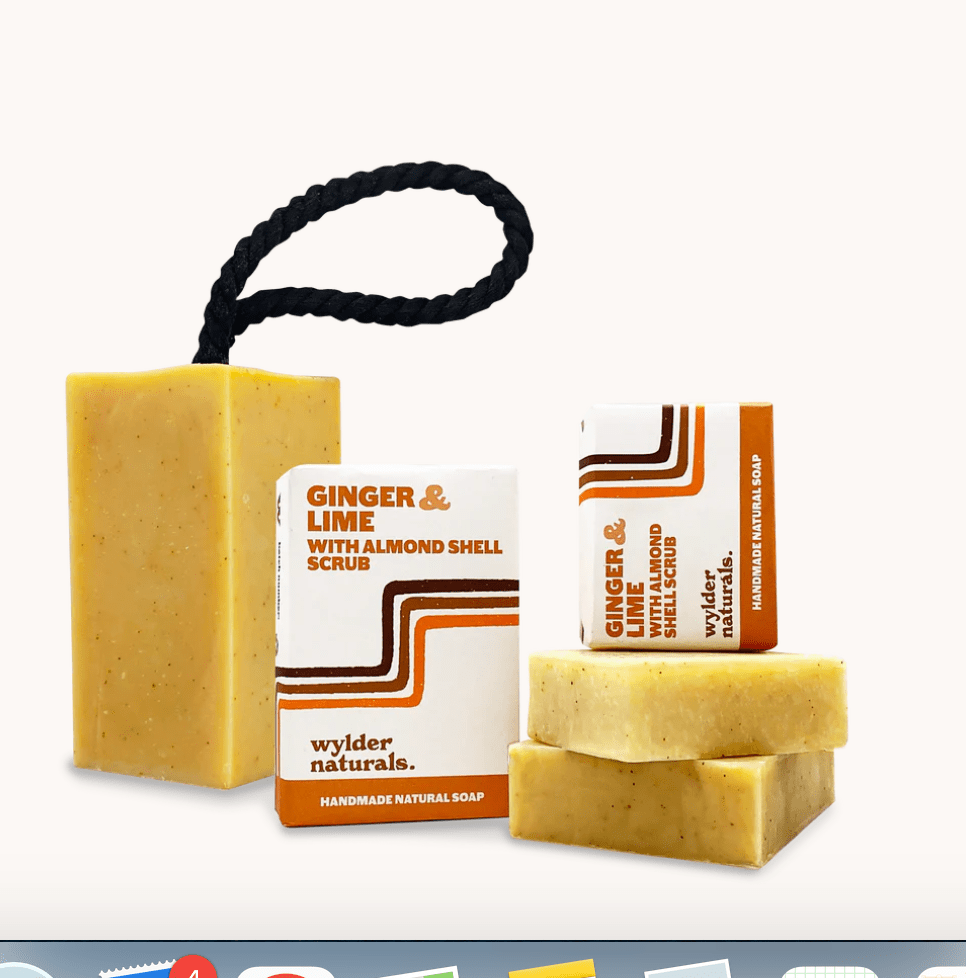 Ginger & Lime soap on a rope - 250g