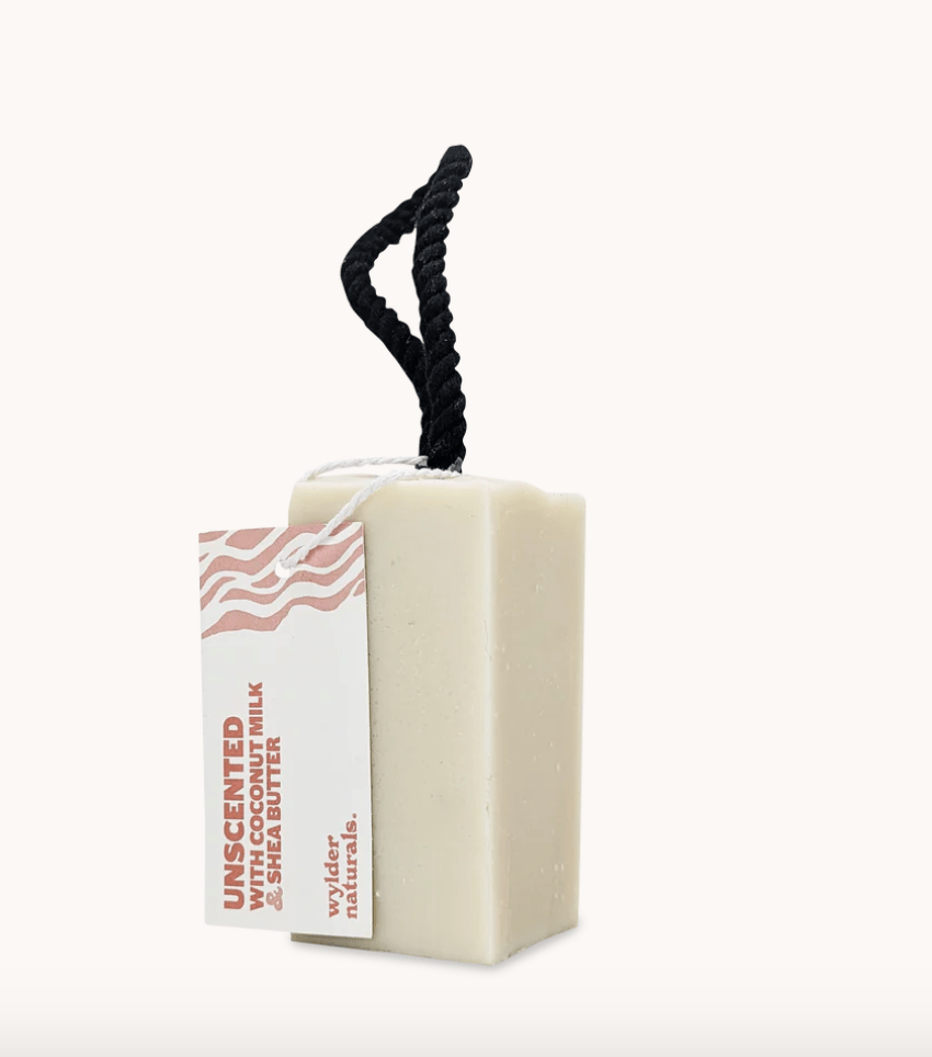 Unscented with Coconut Milk & Shea Butter Soap on a rope - 250g