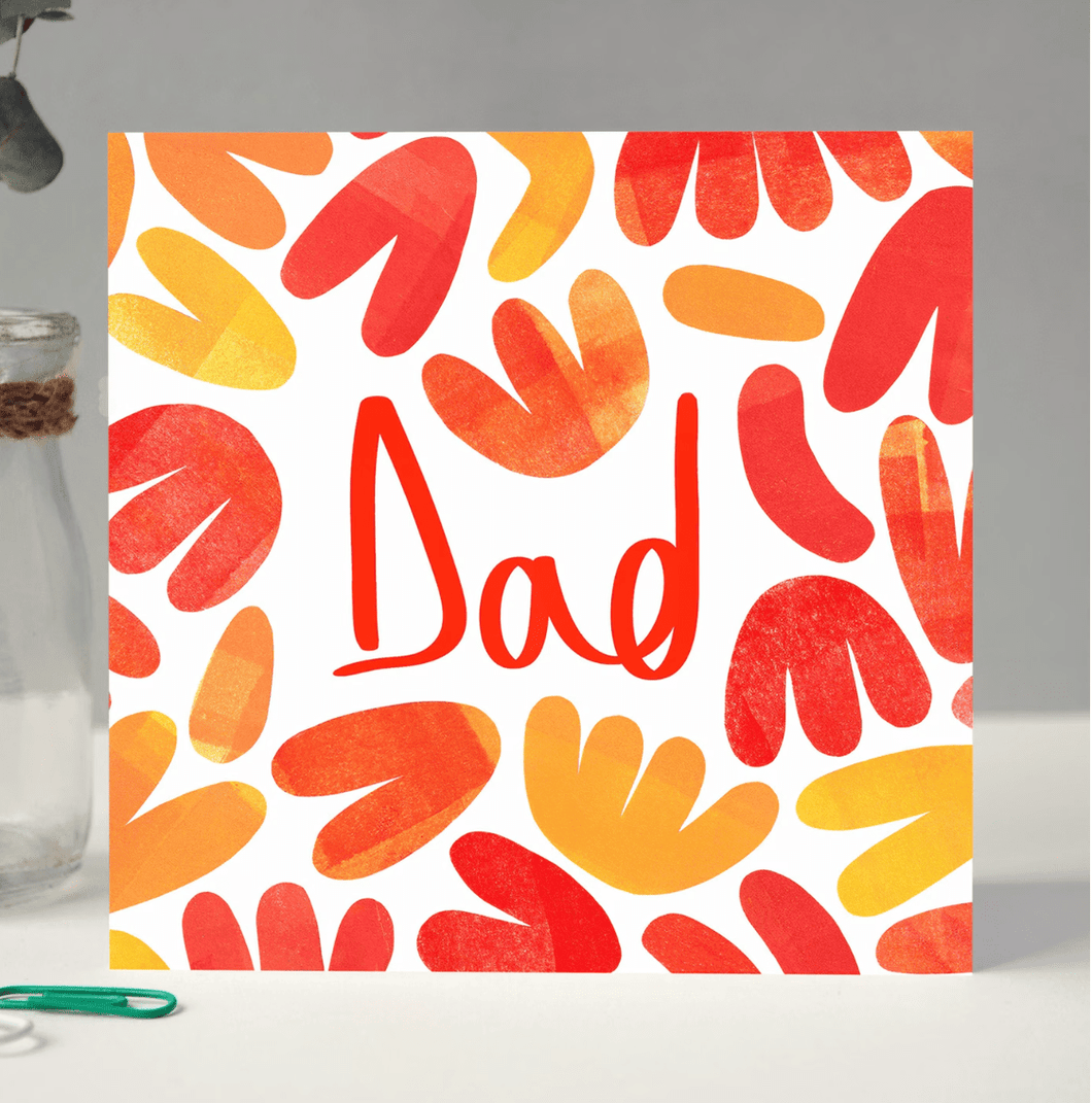 Dad orange pattern Card