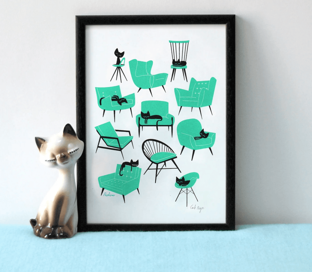 Cat Naps Screen Print