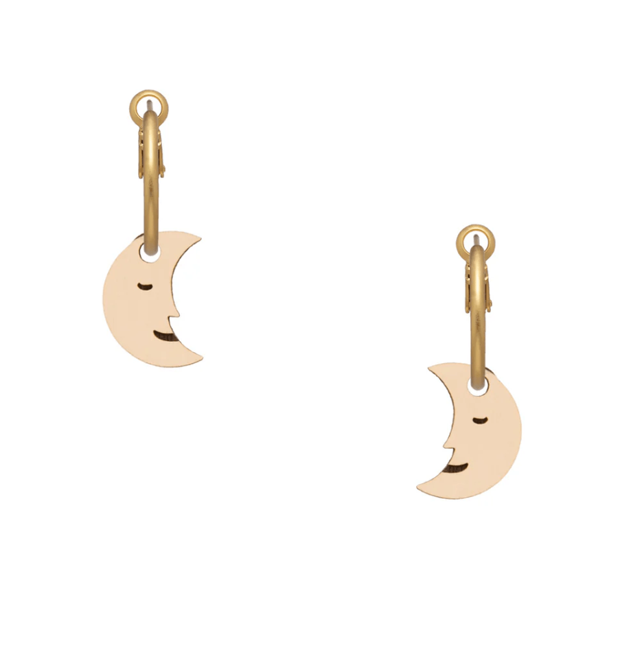 Mystic Moon Hoop Earrings