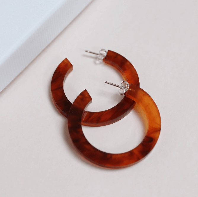 Tortoise Shell Hoops