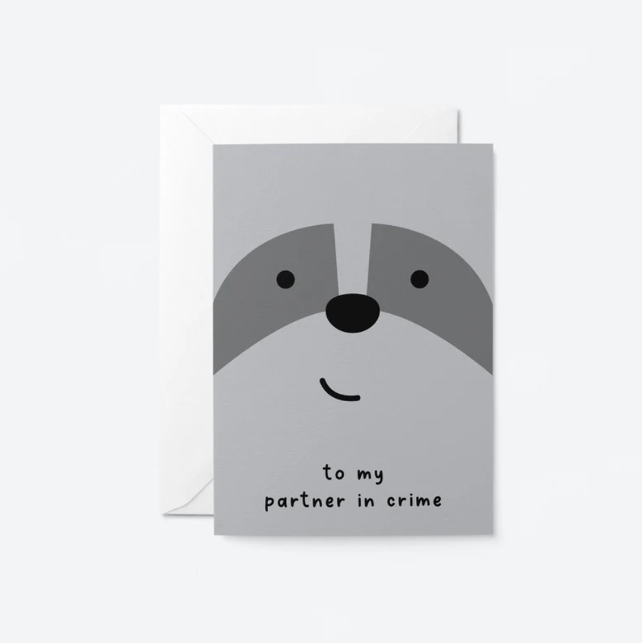 To My Partner in Crime Card