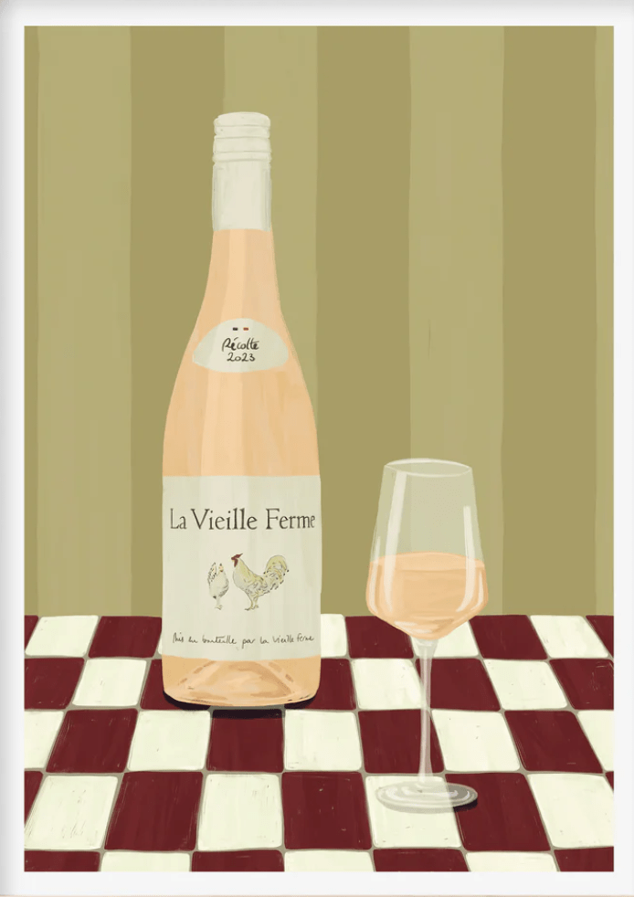 Chicken Wine Print