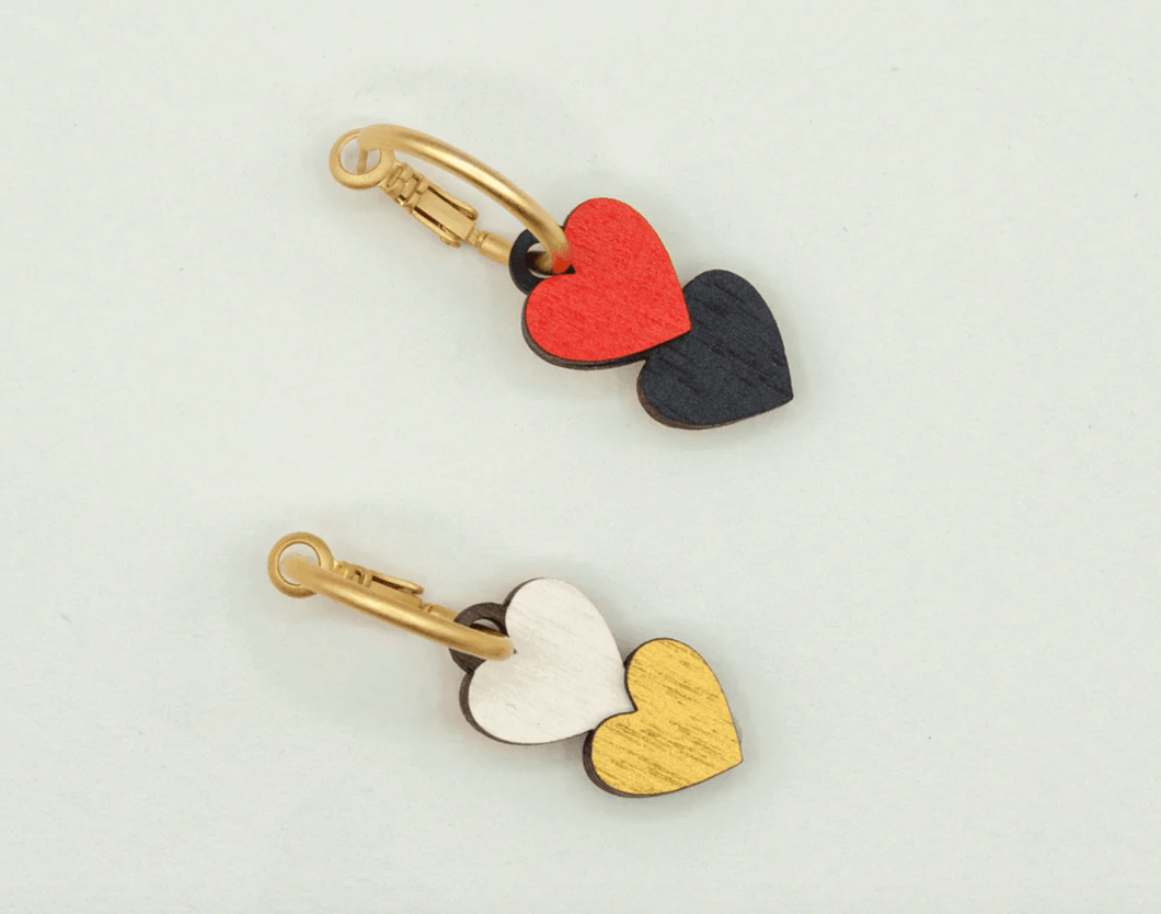 Rock Flip Hearts Earrings