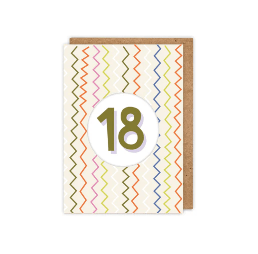 18th Diecut Hole Birthday Card