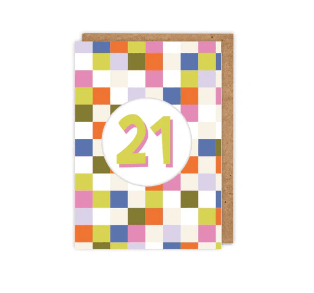 21st Diecut Birthday Card