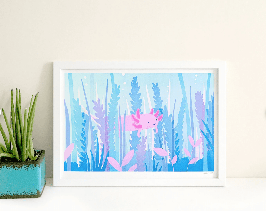 Axolotl Blue Print