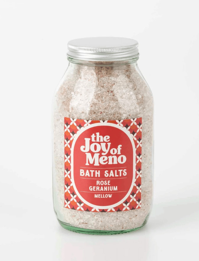 Cleansing Bath Salts rose geranium joy of meno